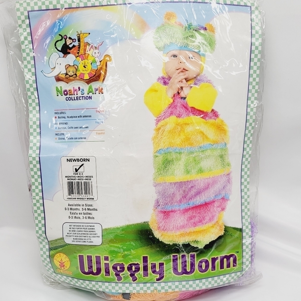 Wiggly Worm baby multicolor costume size 0-3M